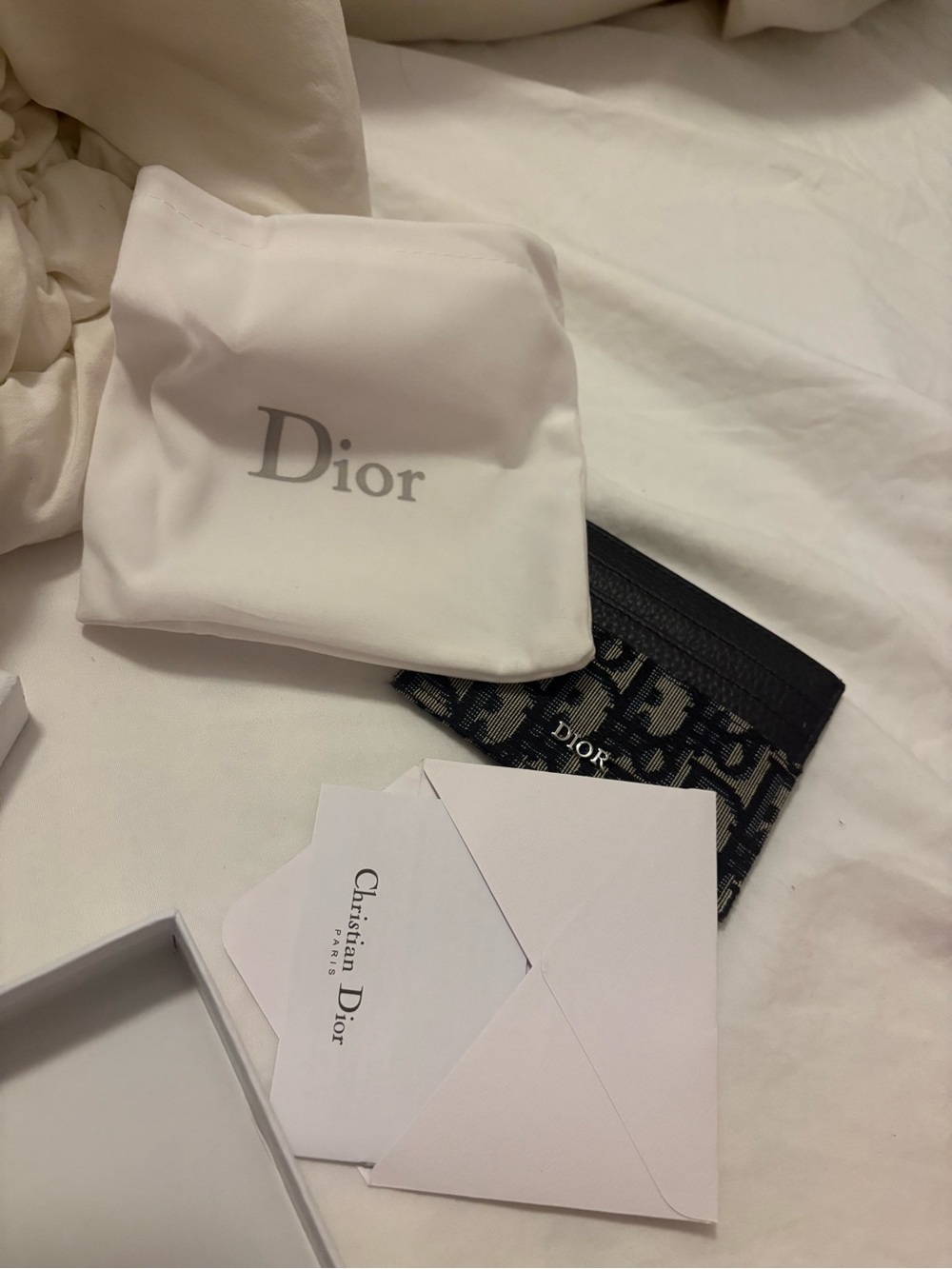 Dior Black & Beige Oblique Card Case with Silver Logo - Picture 2 of 2
